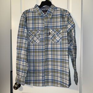 Ecko Unlimited Blue and Yellow Plaid Casual Shirt